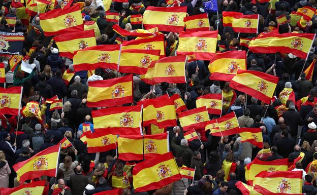 Manifestacin en Plaza de Coln por la unidad de Espaa